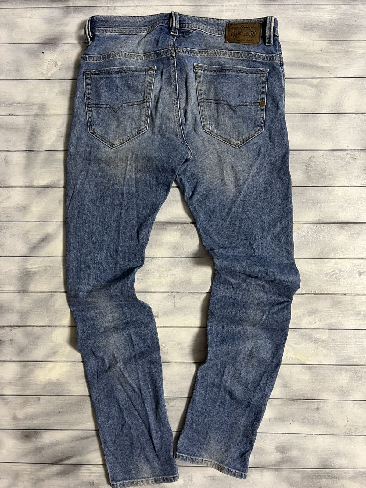 Diesel Rare Luxury Jeans Diesel Distressed Slim Skinny Size US 31 - 9 Thumbnail