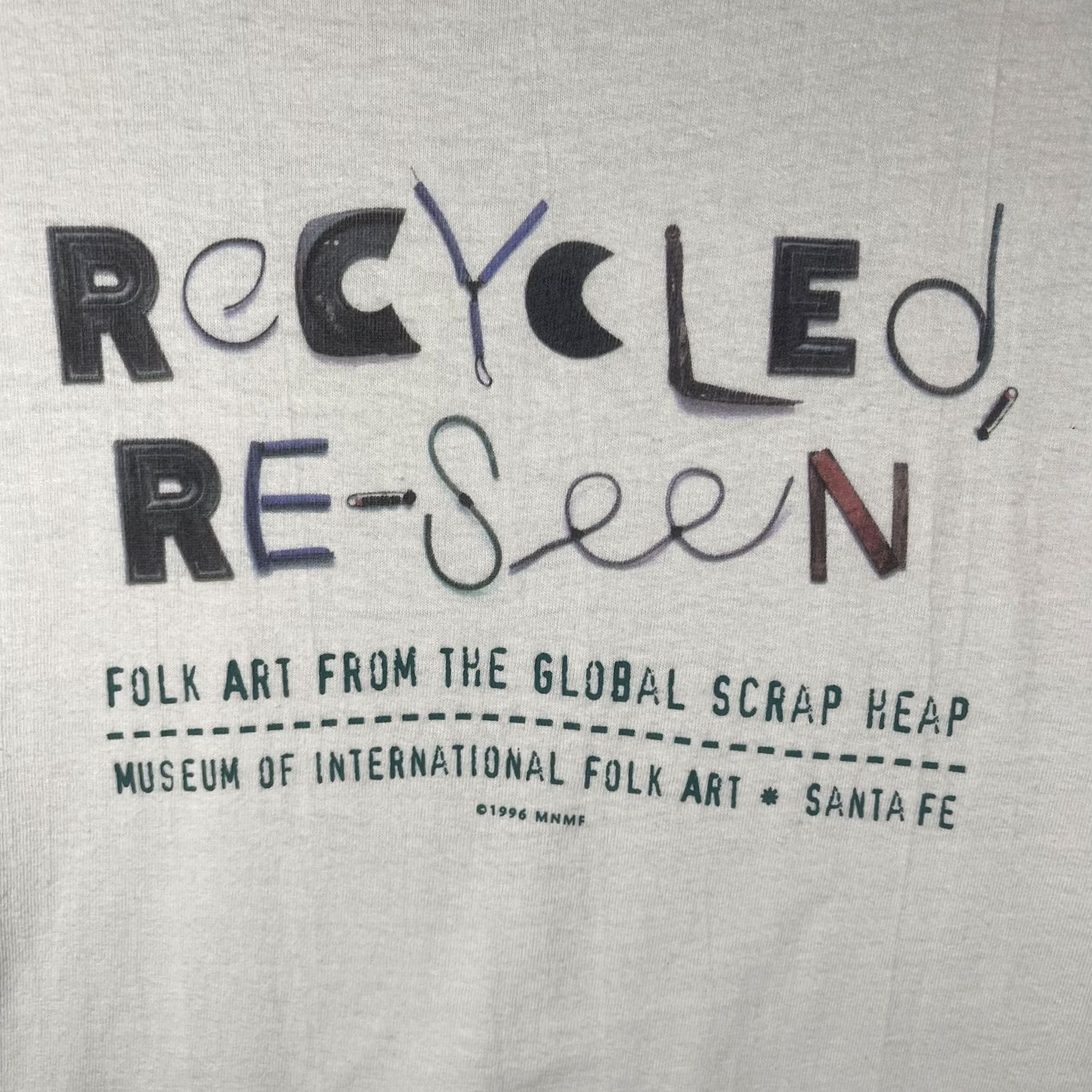 Hanes VINTAGE Hanes T-Shirt Mens XL White Graphic Print Recycled Re-Seen Museum Folk Art 1996 90s Size US XL / EU 56 / 4 - 4 Thumbnail