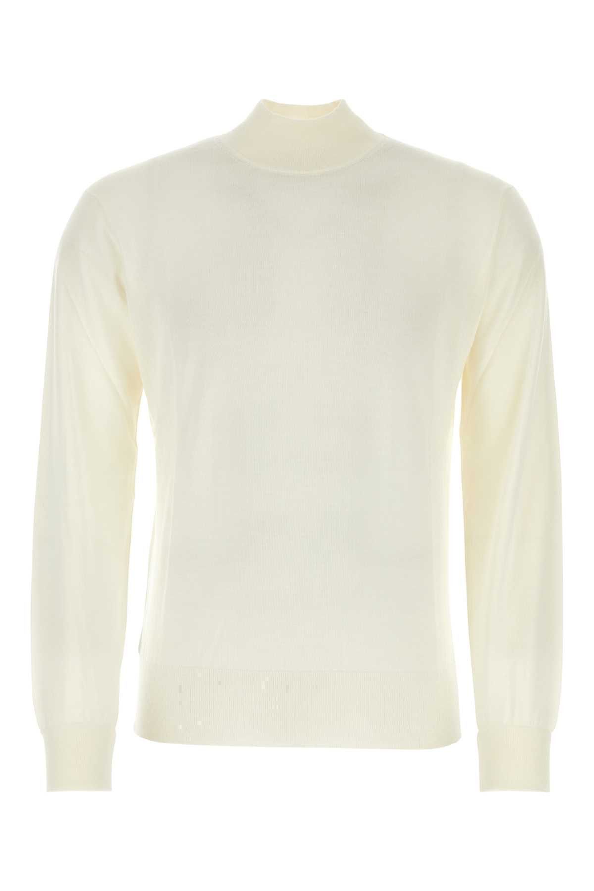 image of Pt Torino Ivory Wool Sweater in White, Men's (Size Large)