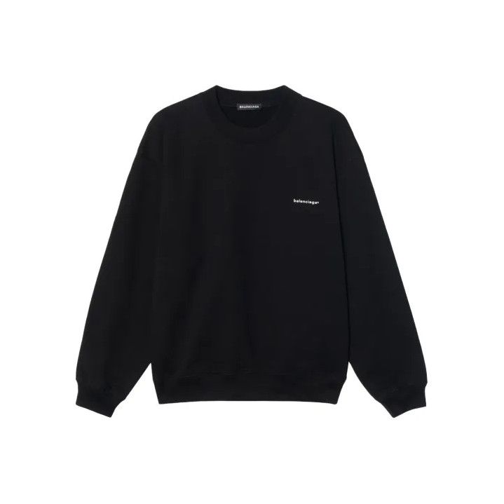 Balenciaga Balenciaga Black Logo Print Long Sleeve Sweatshirt Size US XS / EU 42 / 0 - 1 Thumbnail