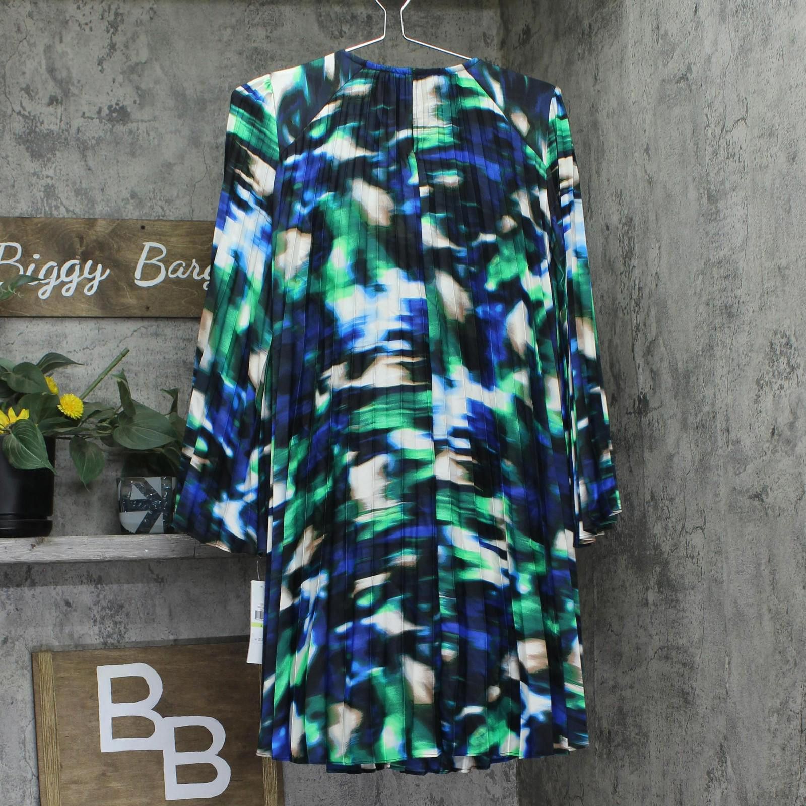 DKNY New Dkny Womens A-line Dress Printed Dd4jyd78 Black / Blue 4 Size S / US 4 / IT 40 - 2 Thumbnail