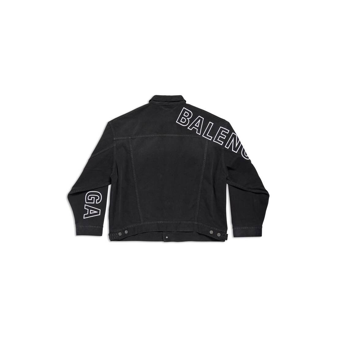 Balenciaga o1w1db10425 Dup / Outline Large Fit Jacket in Black Size US XL / EU 56 / 4 - 2 Thumbnail