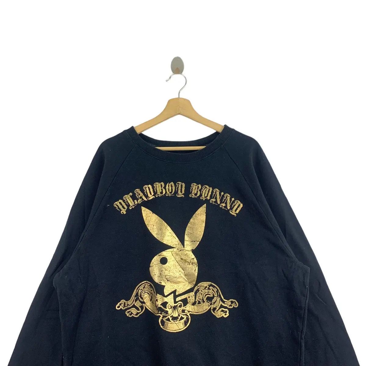 Playboy Vtg PLAYBOY MAGAZINE Rabbit Head Bunny Gold Sweatshirt Size XL / US 12-14 / IT 48-50 - 2 Thumbnail