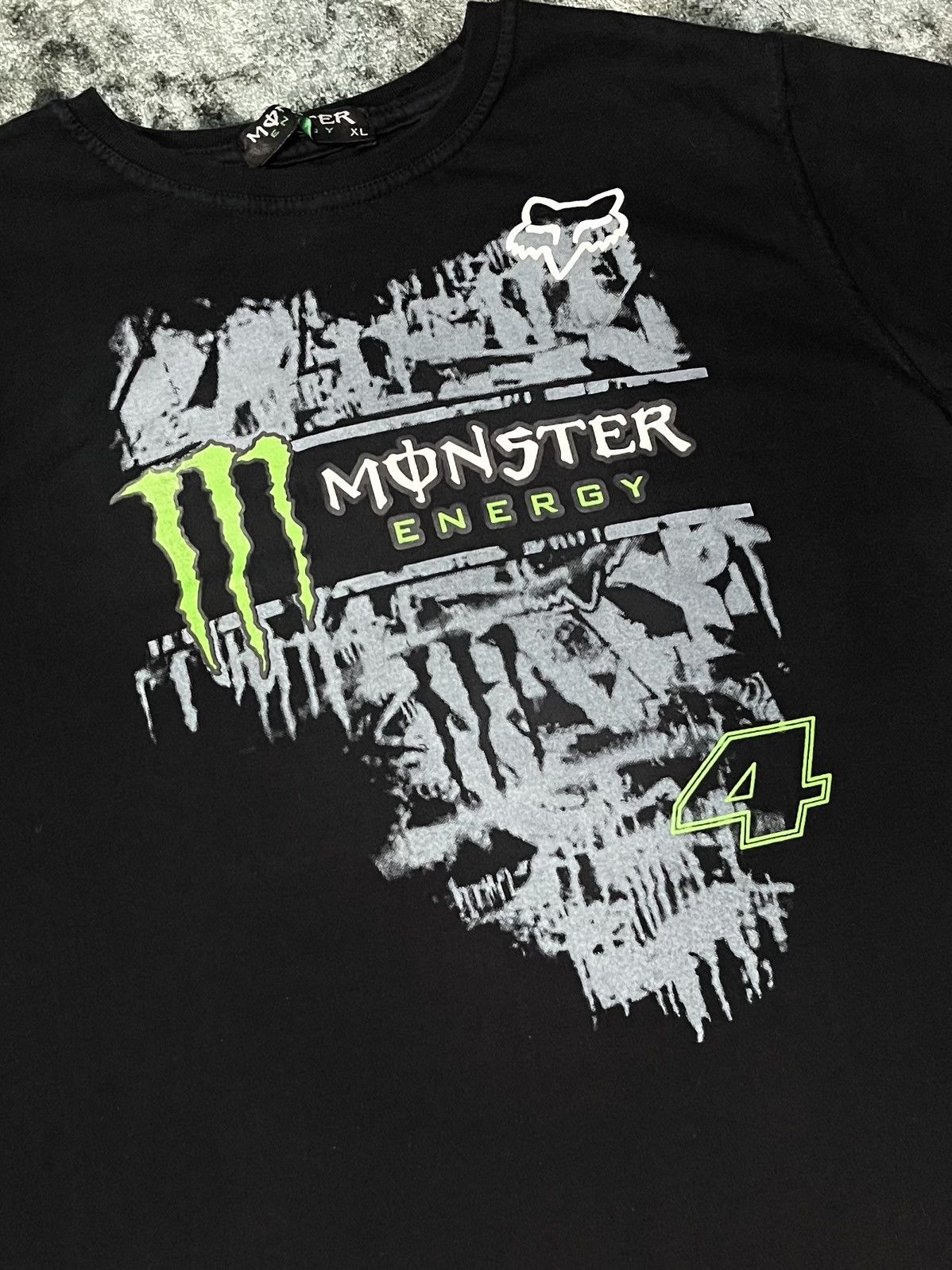 Fox Racing Fox Racing x Monster Energy Vintage T-Shirt – Black Size XS Size XS / US 0-2 / IT 36-38 - 2 Thumbnail