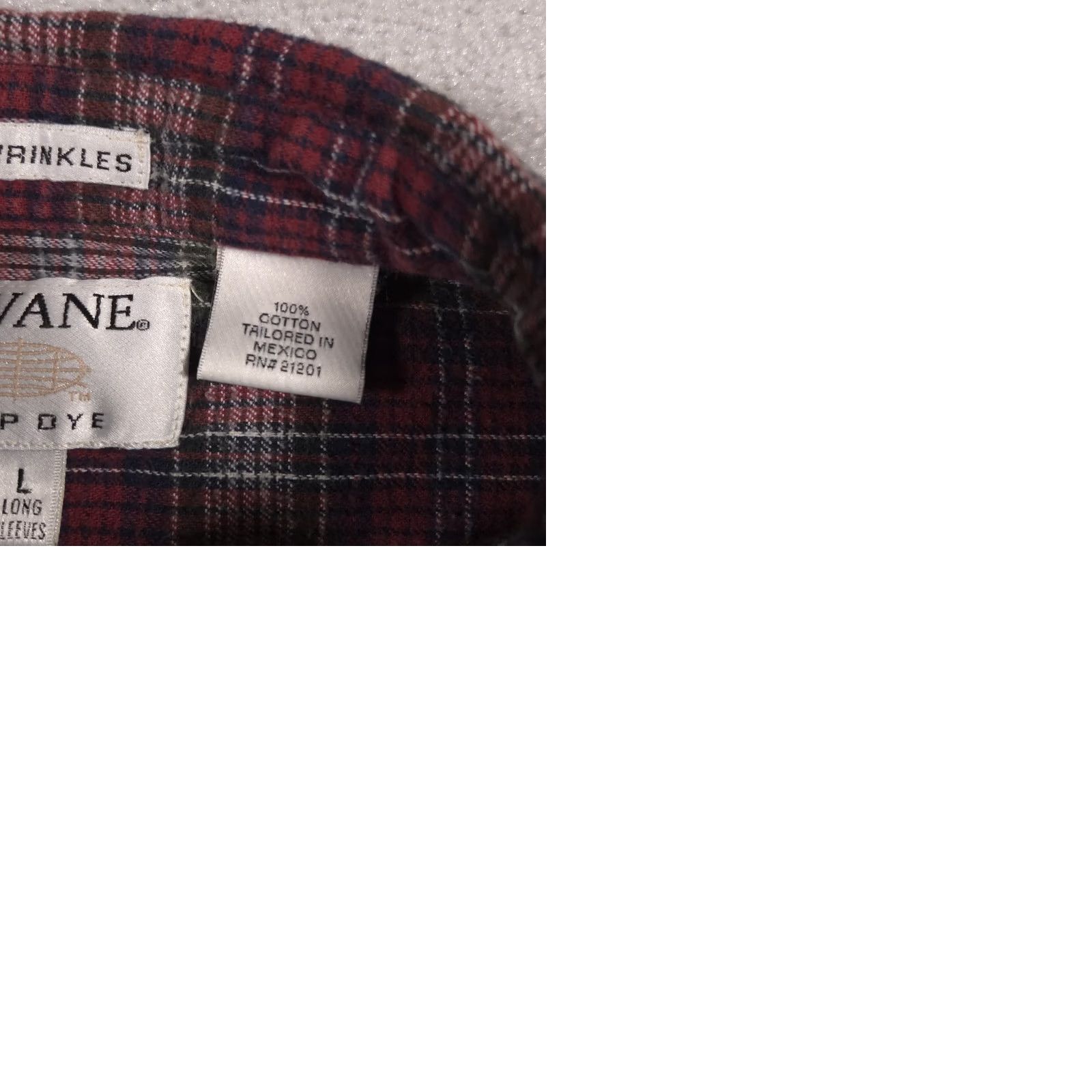 Savane Savane Shirt Plaid Button-Down Long Sleeve Red Cotton Flannel Wool? No, Cotton. Large Mens Regular Fit Outdoor Casual Workwear Travel Size US L / EU 52-54 / 3 - 9 Thumbnail