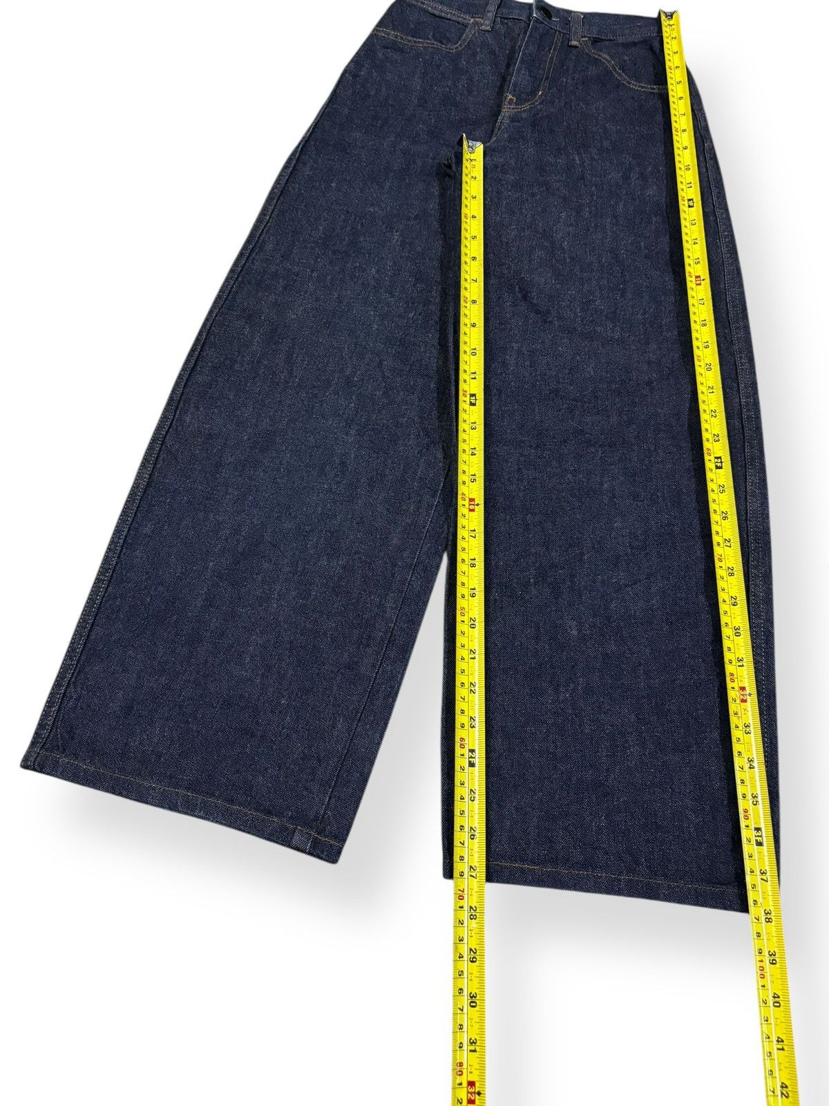 Lemaire × Uniqlo Vintage Uniqlo x Lemaire Dark Blue Wide Leg Baggy Jeans Size 25" / US 0 / IT 36 - 9 Thumbnail