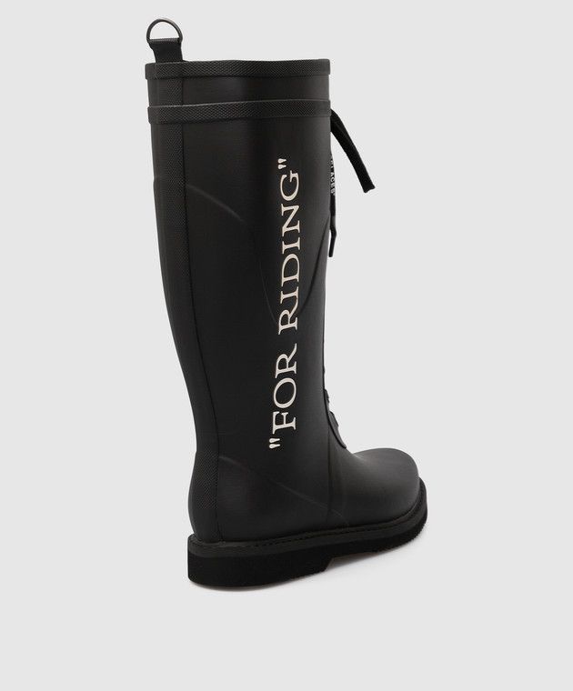 Off-White o1y1225 Rubber Boots in Black Size US 6 / IT 36 - 2 Thumbnail