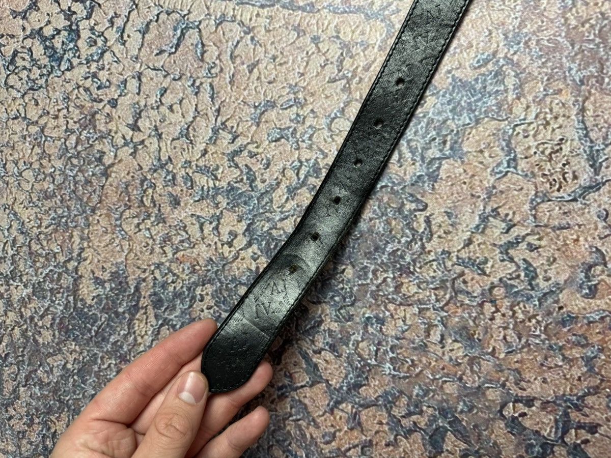 Armani Vintage leather belt Armani Jeans metal logo Size ONE SIZE - 4 Thumbnail