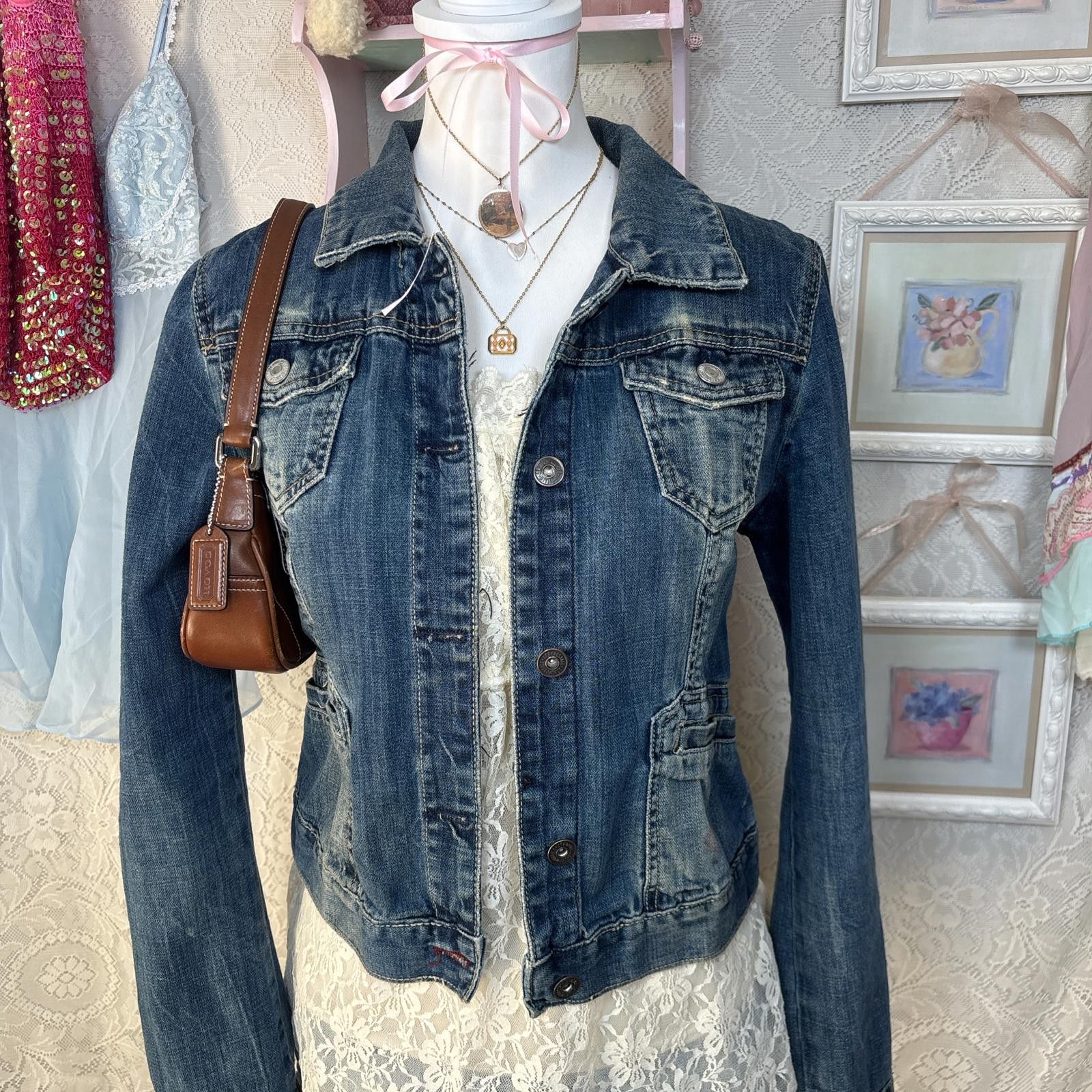 Aeropostale y2k distressed aeropostale denim jacket Size L / US 10 / IT 46 - 3 Thumbnail