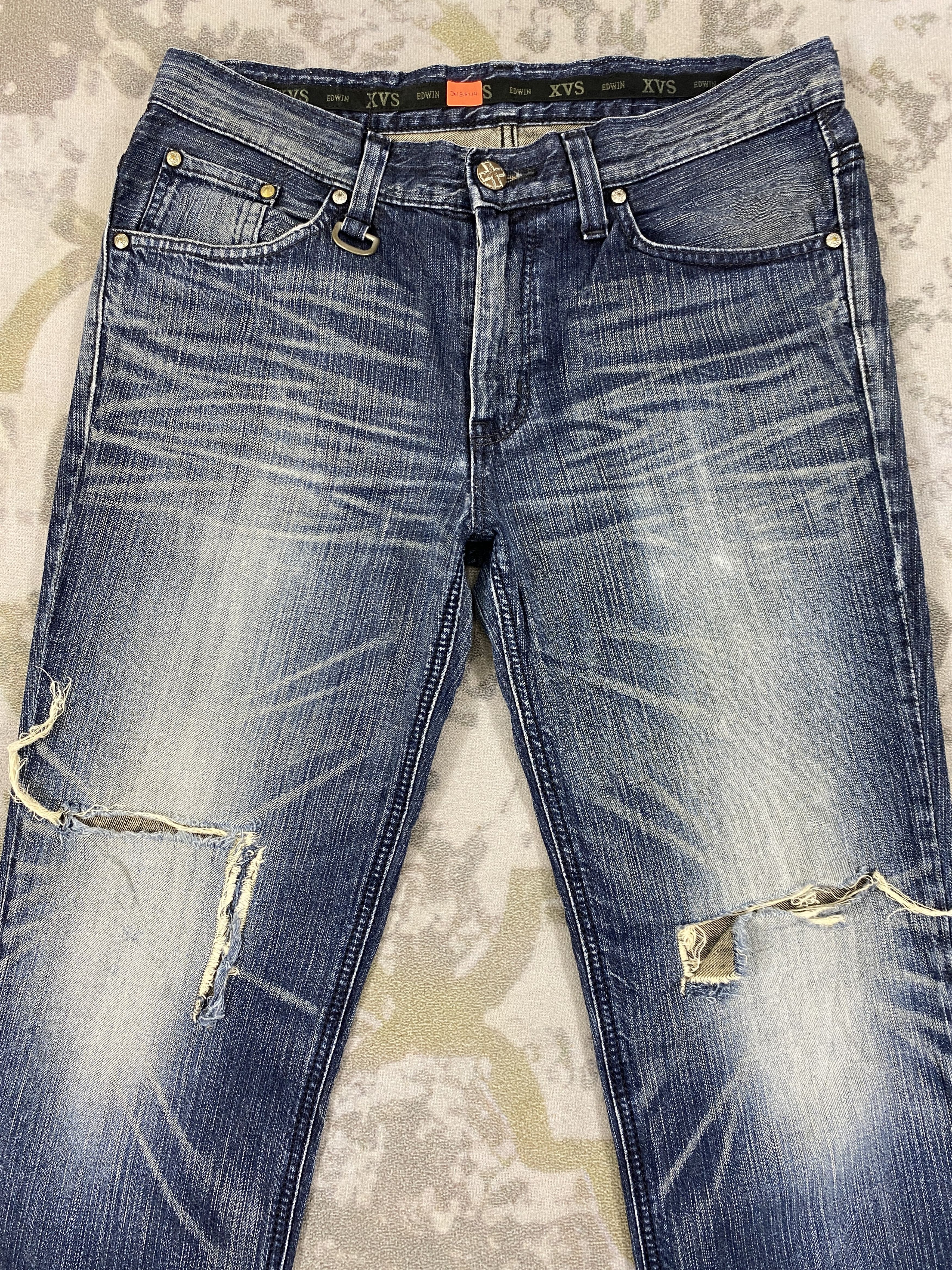 Edwin Distressed Blue Vintage Edwin Flare Jeans 35x30 Denim-JN3844 Size US 35 - 3 Thumbnail