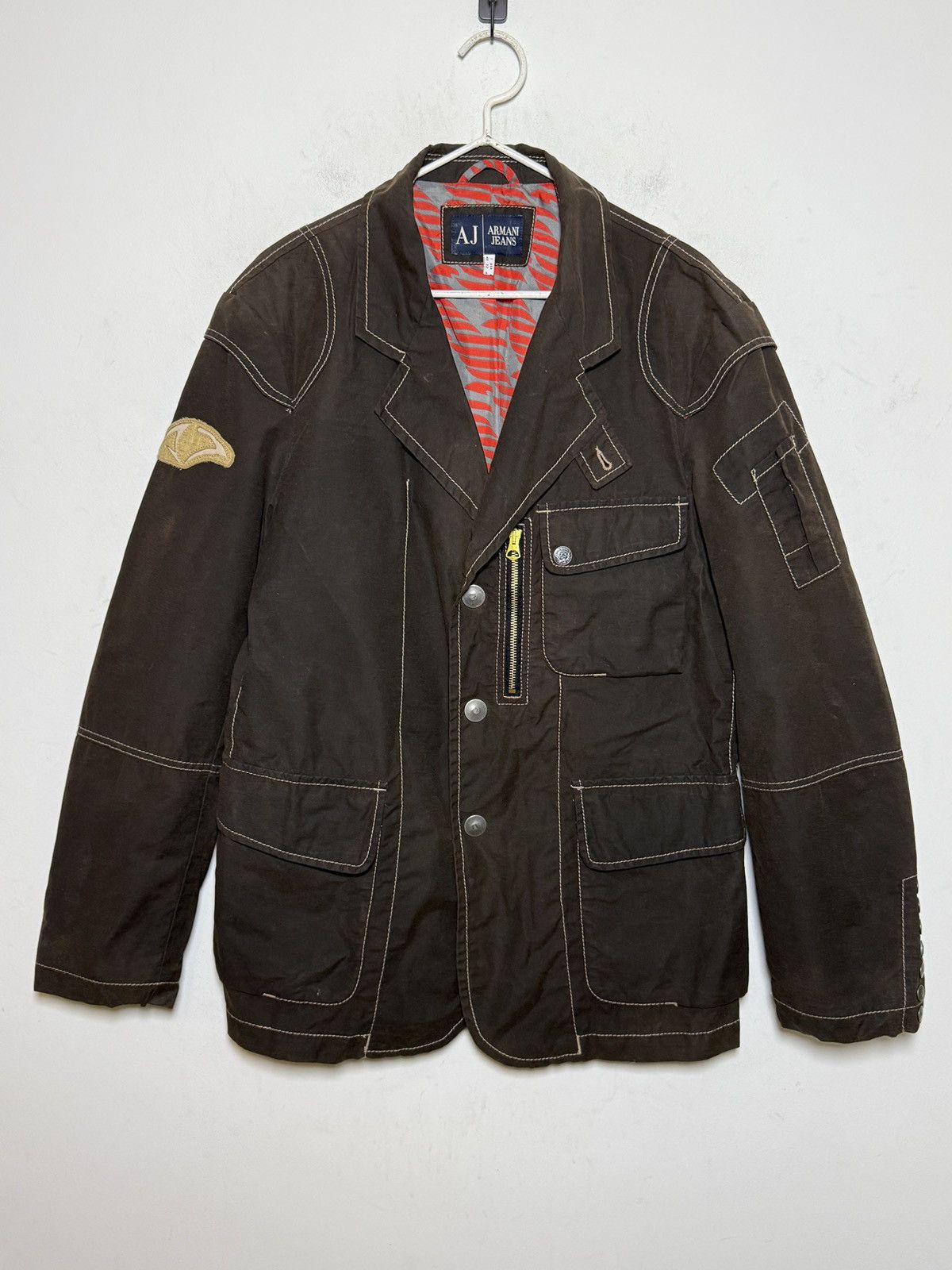 Giorgio Armani Armani waxed/polyurethane-coated multipocket field jacket Size US L / EU 52-54 / 3 - 1 Thumbnail