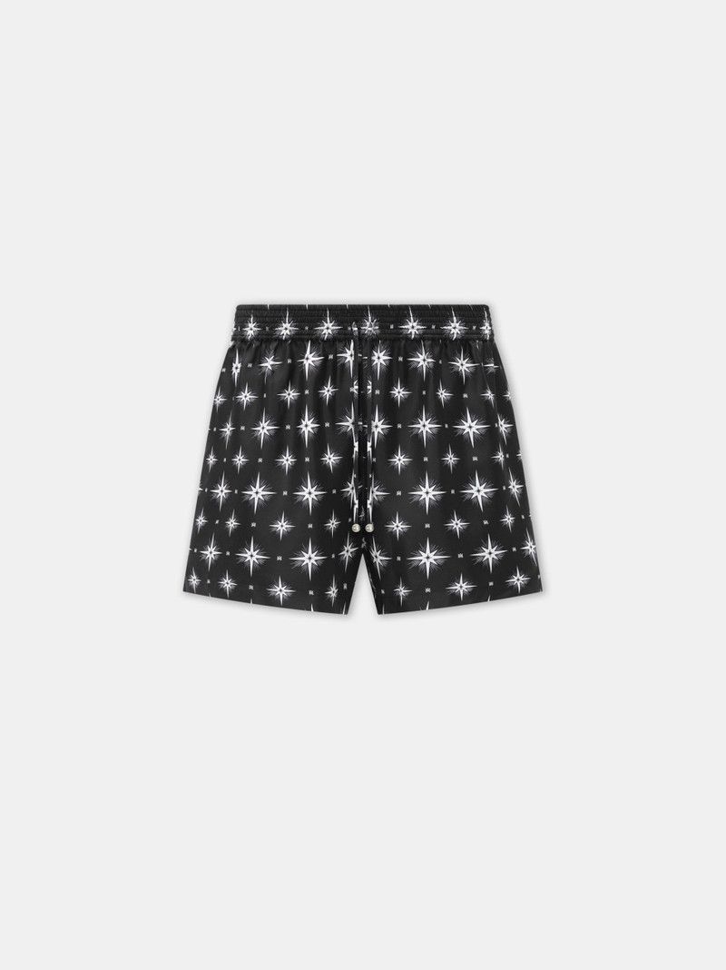 Amiri o1s1wg110426 Starburst Shorts in Black Size 25" / US 0 / IT 36 - 1 Thumbnail