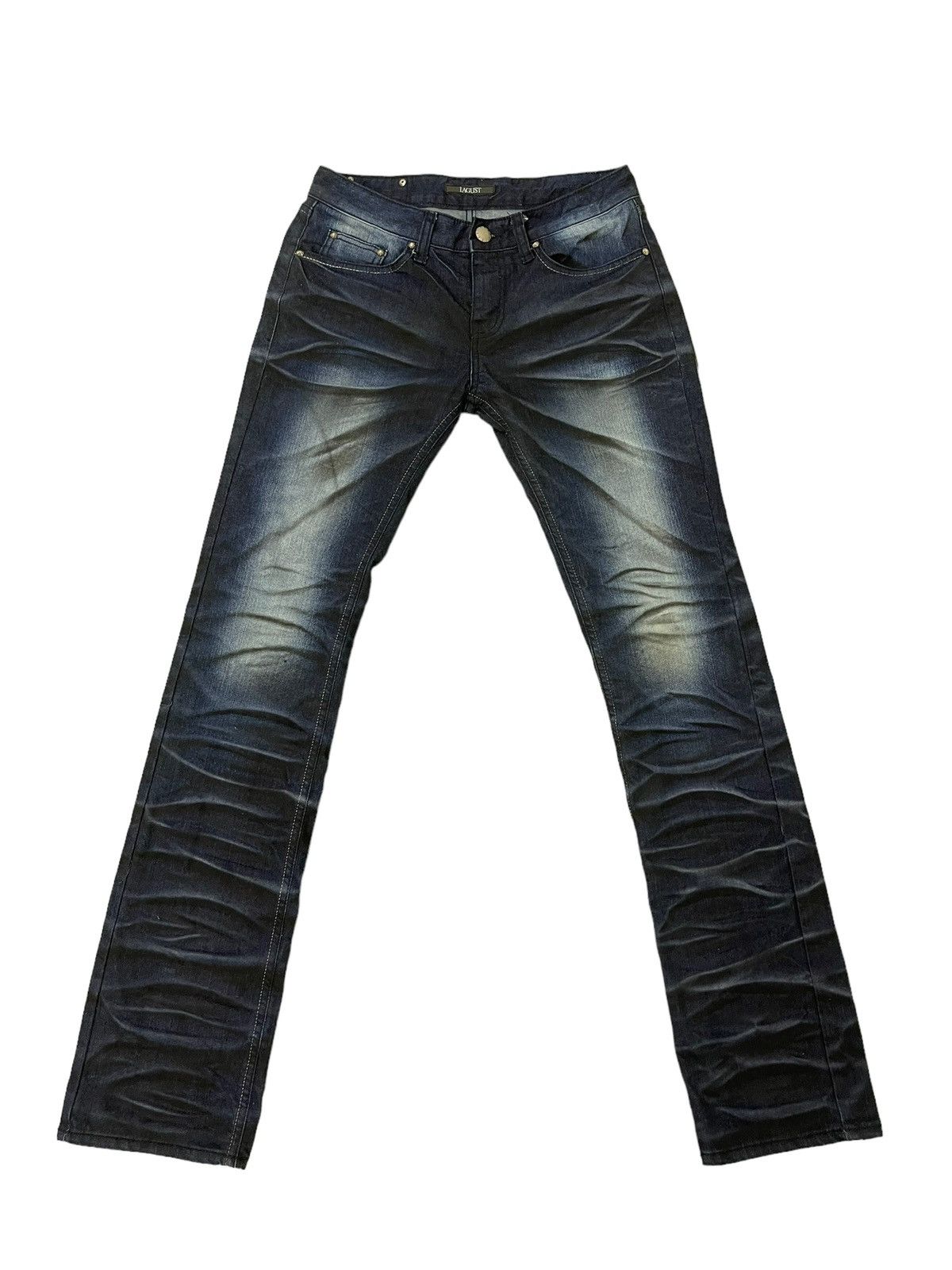 Japanese Brand Slim Jeans Lagust Faded Honeycomb Stretch 8🟦3 Size US 29 - 10 Thumbnail