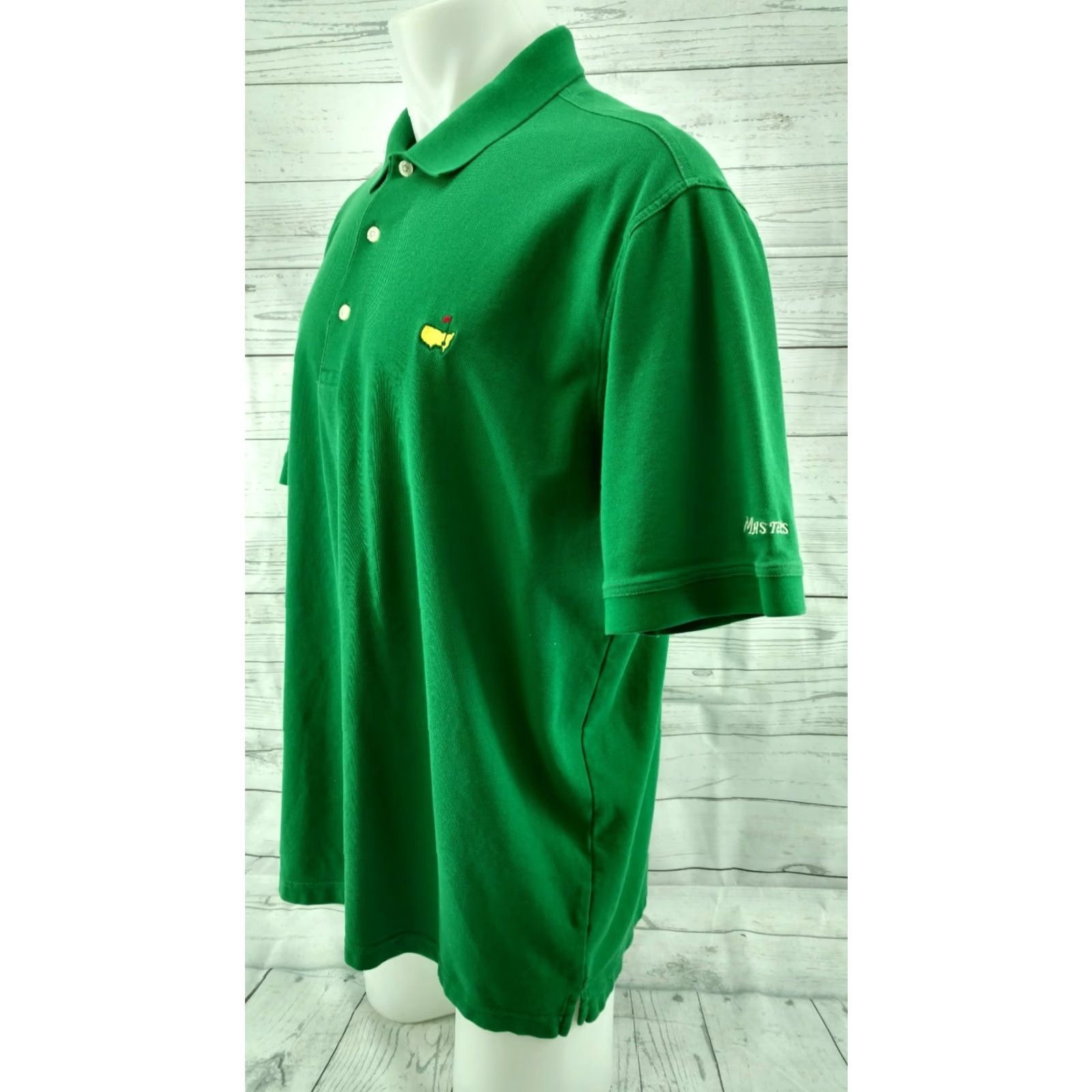 Vintage Masters Collection Mens Augusta Nationals Logo Golf Cotton Polo Shirt Green XL Size US XL / EU 56 / 4 - 2 Thumbnail