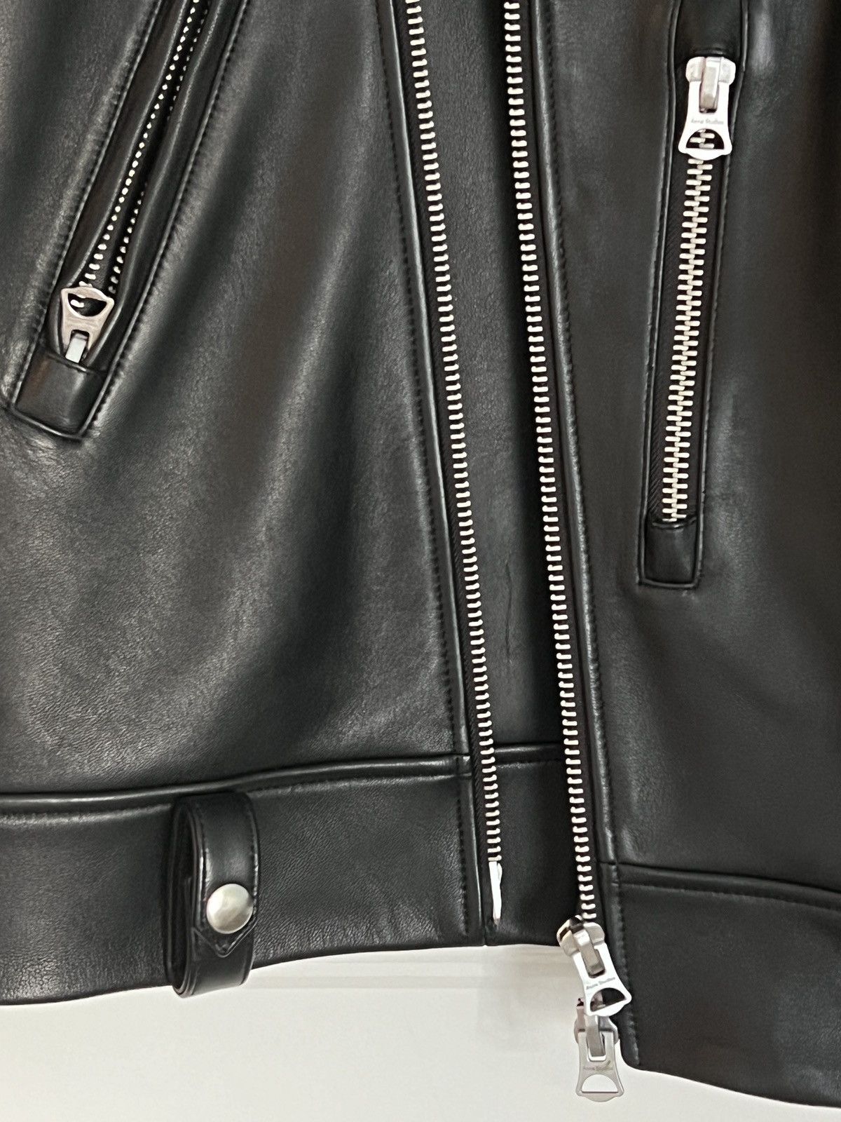 Acne Studios Nate Clean Leather Moto Jacket