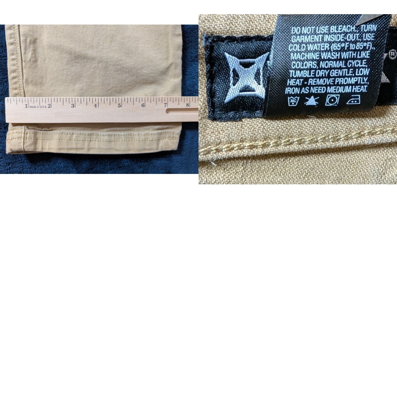 Vintage Vertx Jeans 32x30 Regular Straight Denim Stretch Pockets 5-Pocket Beige Tan Mens VTX1700 Jeans Size US 34 / EU 50 - 10 Thumbnail