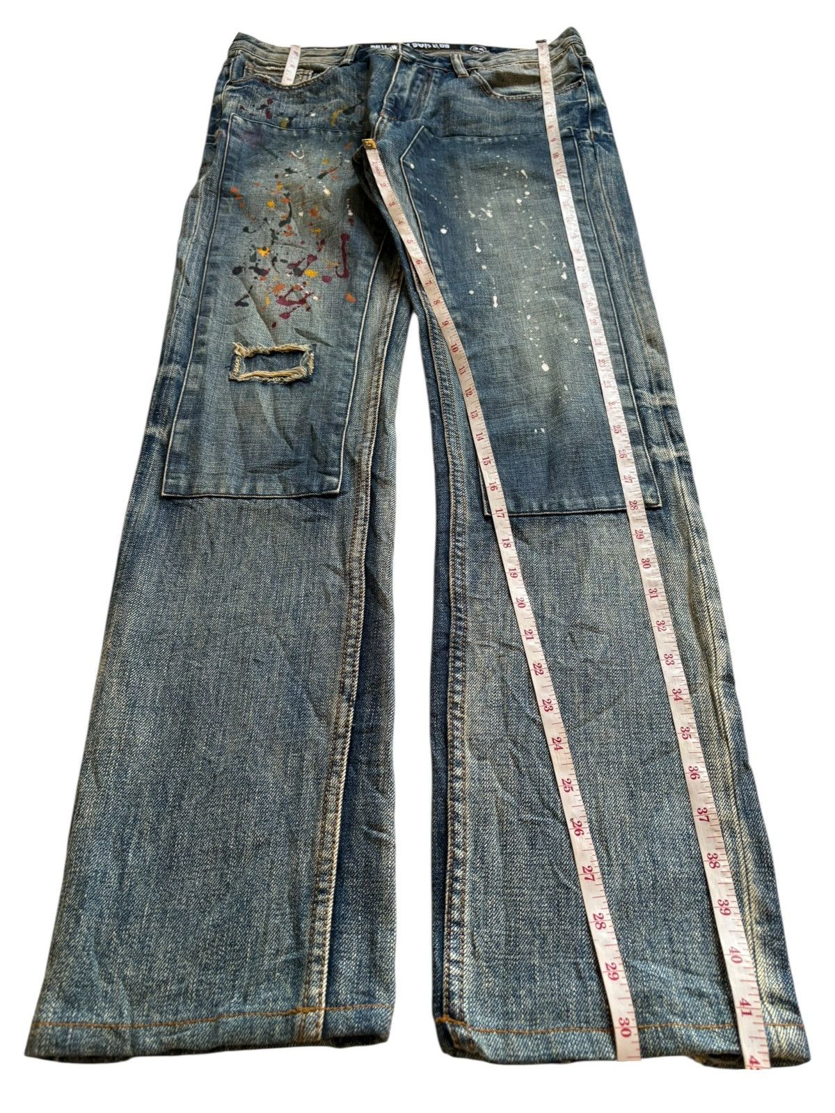 Billionaire Boys Club × Japanese Brand Vintage Billionaire Boy Club Mud Wash Paint Distressed Jeans Size US 32 / EU 48 - 14 Thumbnail