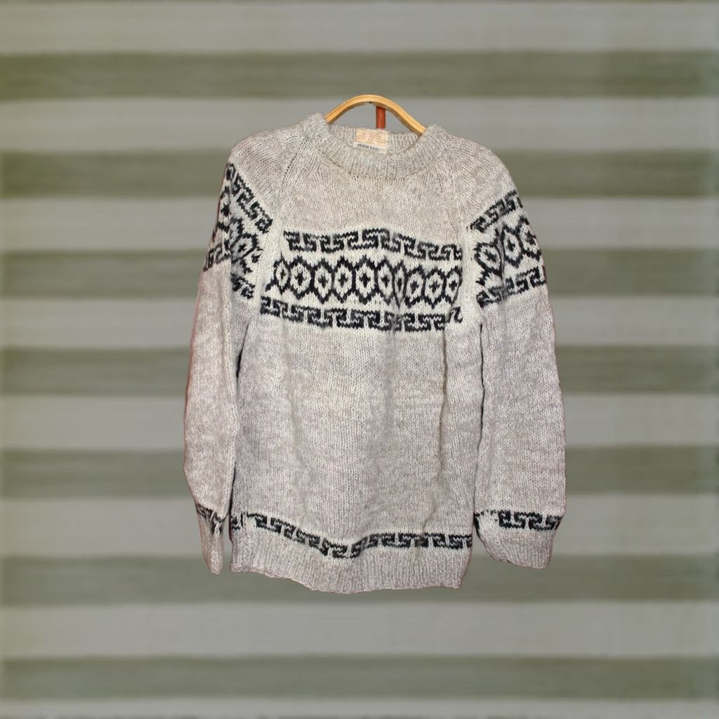 Vintage VINTAGE Boom Baba Collections Hand Knitted Sweater 100% Wool - size M/L Brown Womens Men? Size M / US 6-8 / IT 42-44 - 1 Thumbnail