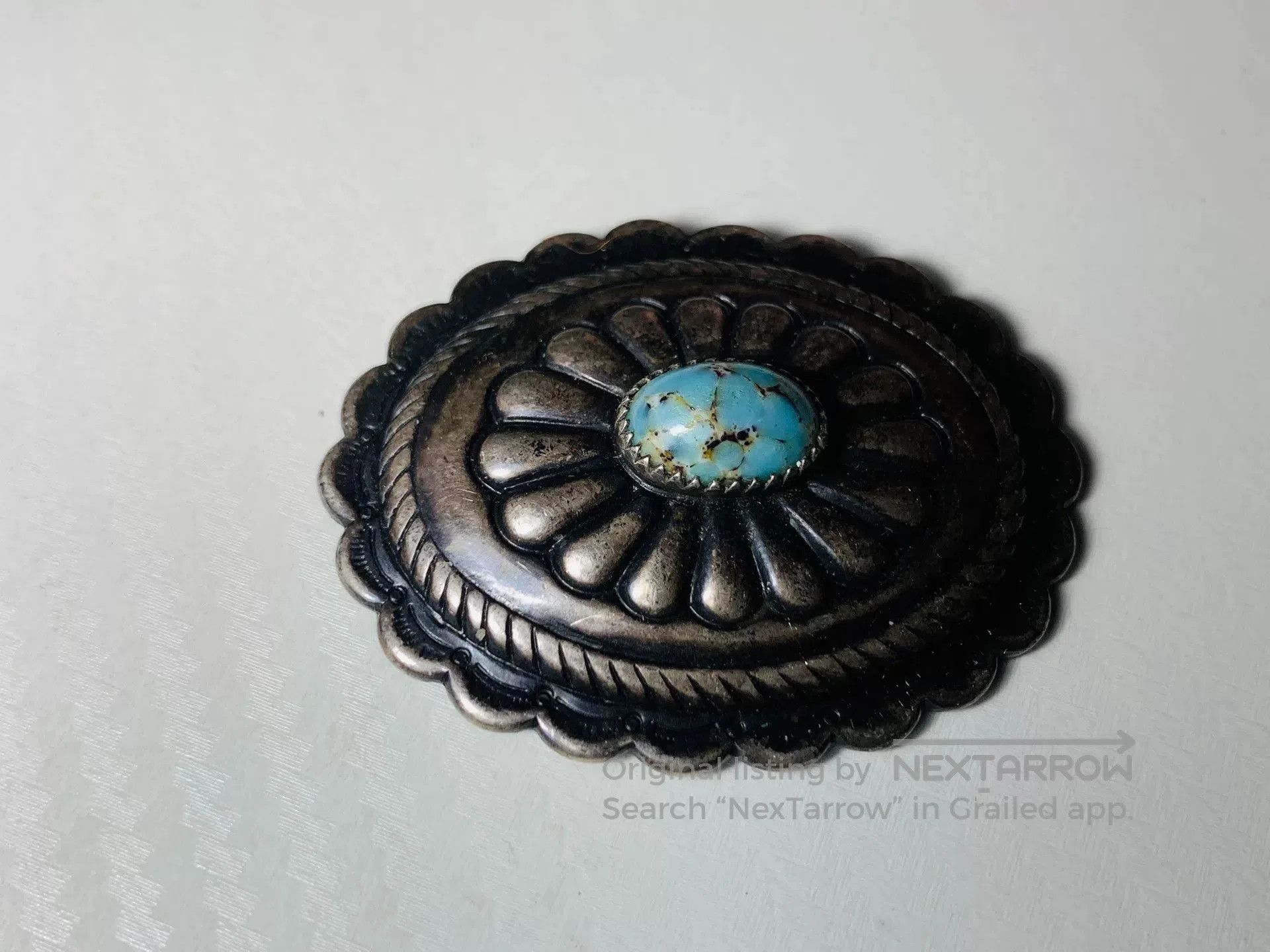 Other Navajo Silver Turquoise Buckle. Size ONE SIZE - 4 Thumbnail