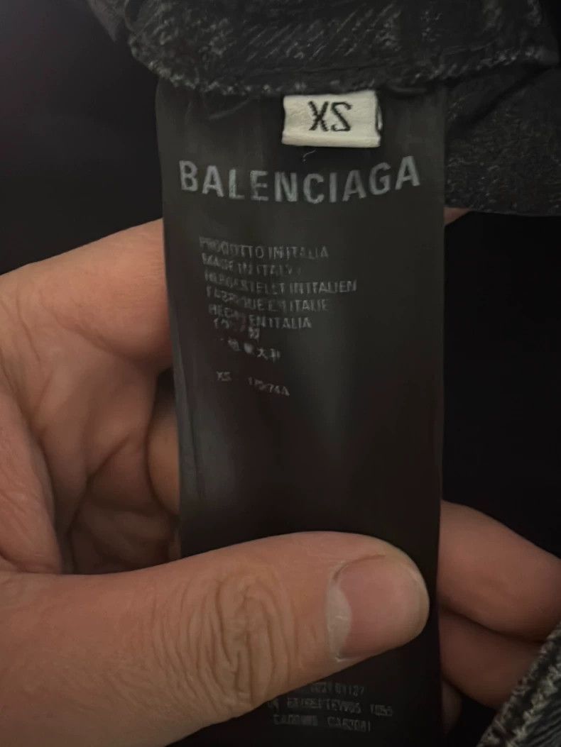 Balenciaga Balenciaga size XS Washed black and red patchwork striped Size US 26 / EU 42 - 3 Thumbnail