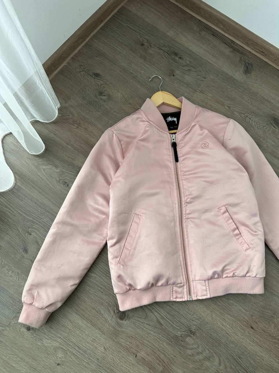 Stussy × Vintage Vintage Stussy Pink Distressed Bomber Jacket Size M / US 6-8 / IT 42-44 - 5 Thumbnail