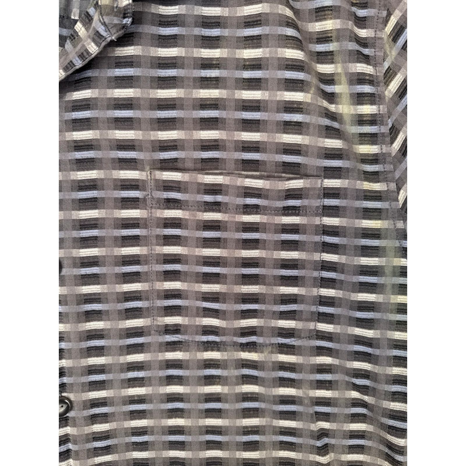 Tommy Bahama VINTAGE Tommy Bahama Shirt Men XL Gray Plaid Silk Blend Button Up Hawaiian READ Size US XL / EU 56 / 4 - 6 Thumbnail