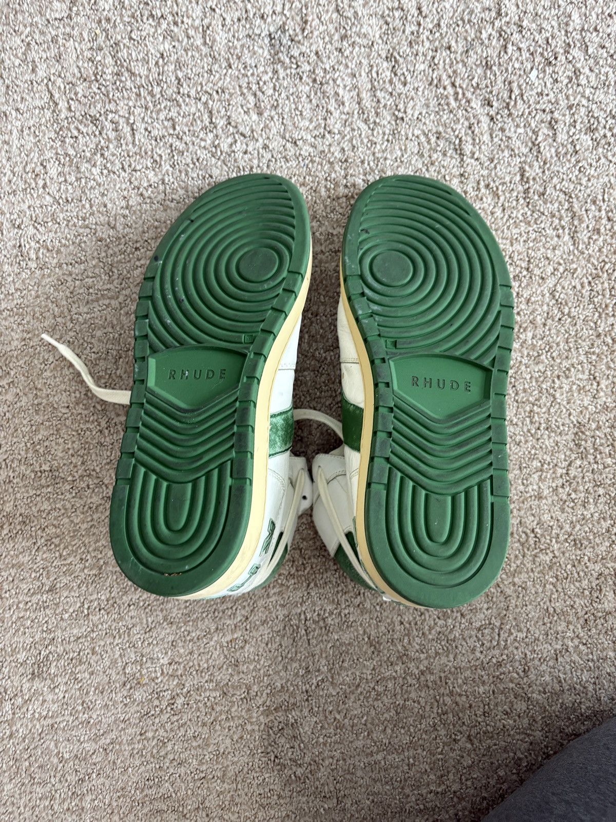 Rhude Rhude Men's White and Green Trainers Size US 9 / EU 42 - 4 Thumbnail