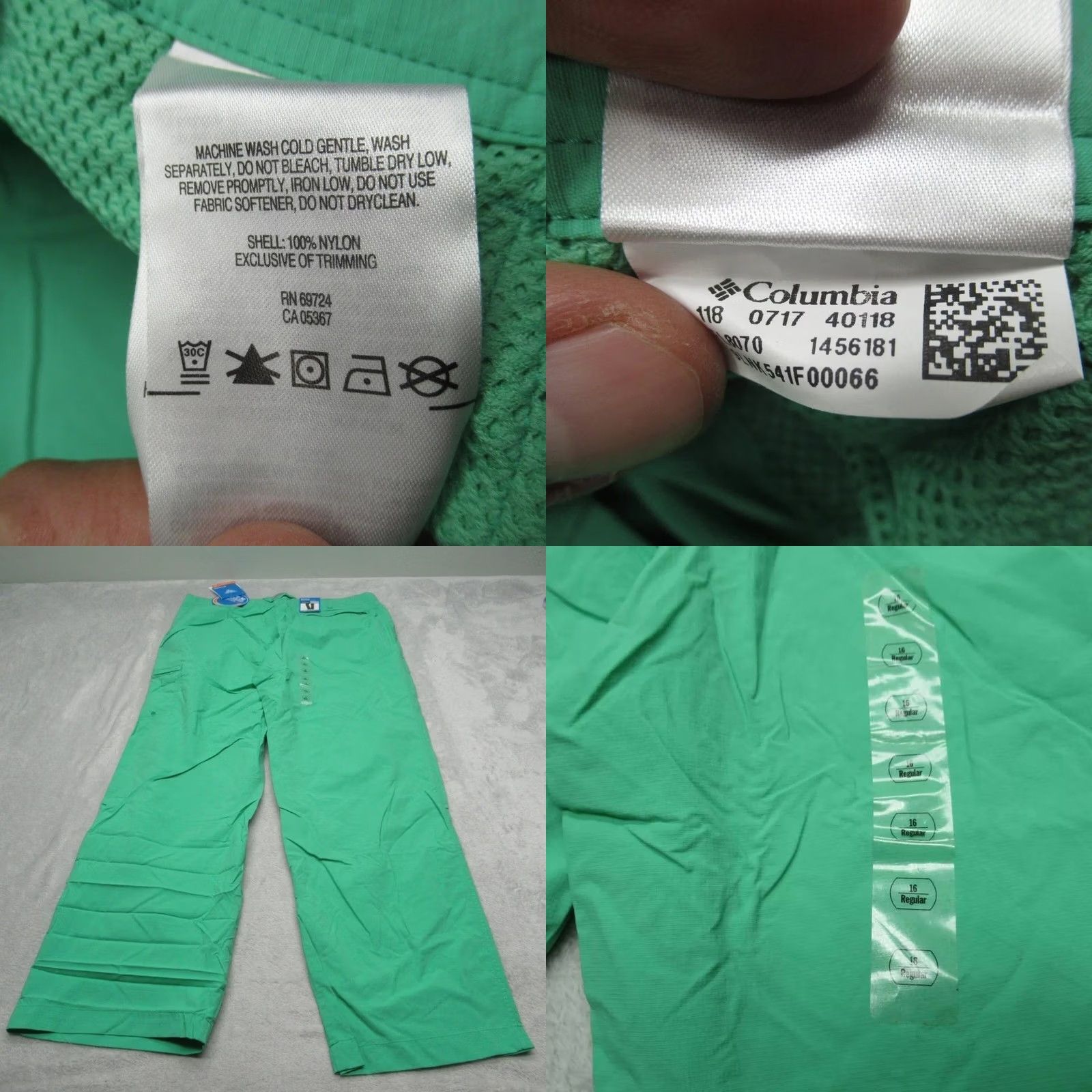 Vintage Columbia Women 16W Green PFG Omni-Shade UPF 30 Pants 36x31 Hiking Roll Up Pockets Size 38" / US 16 / IT 52 - 9 Thumbnail