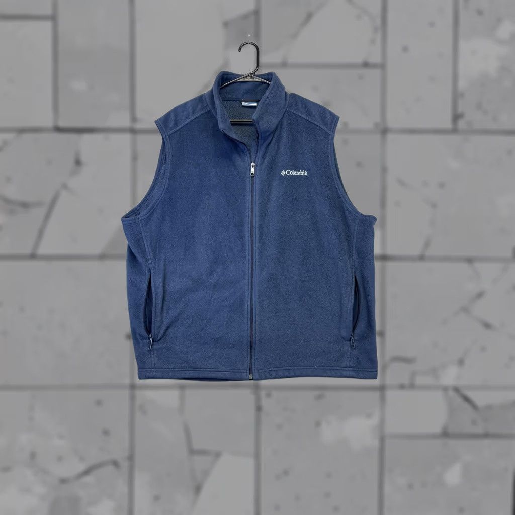 Vintage Columbia Vest Mens 3XL Blue Fleece Full Zip Pockets Outdoor Hiking Casual Warm Size US XXL / EU 58 / 5 - 1 Thumbnail
