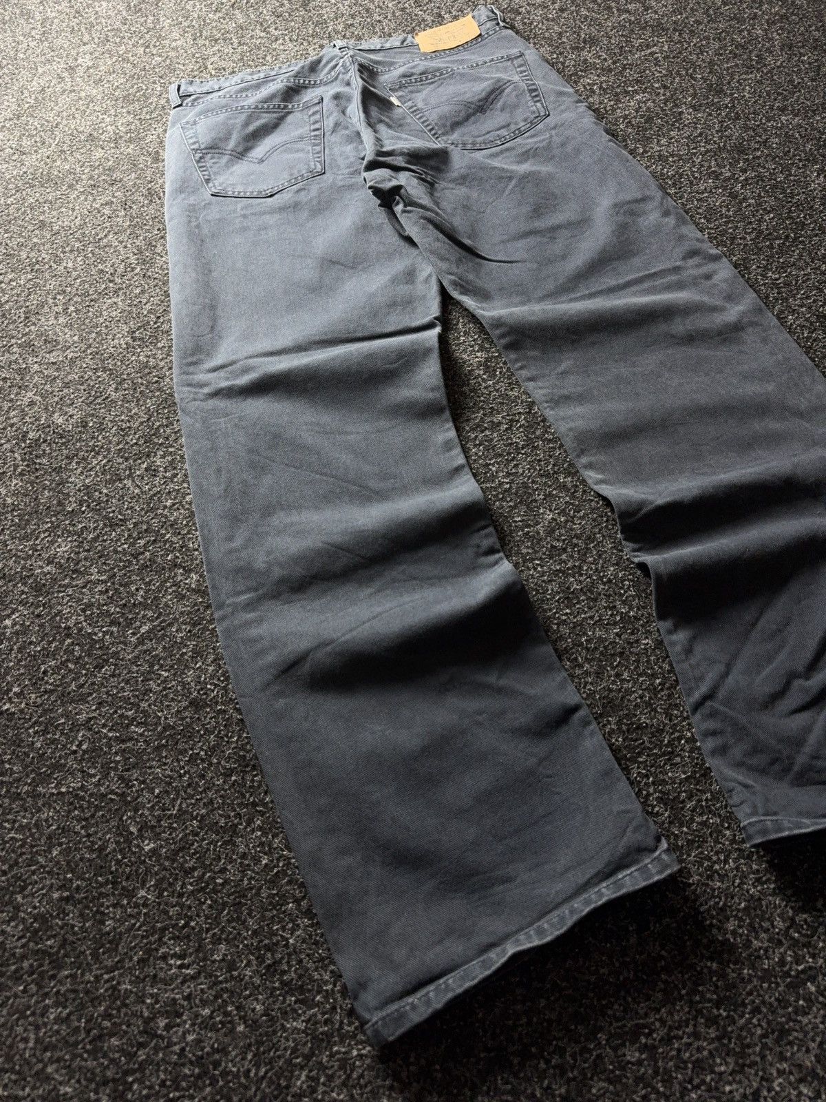 Levi's Vintage Clothing Vintage 90s USA Retro Levi’s 551 Jeans Faded Grey / Blue Size US 35 - 14 Thumbnail