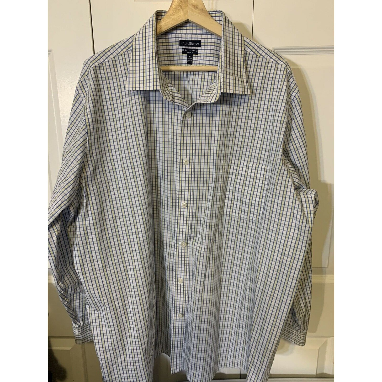 Croft & Barrow Croft & Barrow Men’s Sz 18 1/2 33/35 Button Shirt Long Sleev Size US XXL / EU 58 / 5 - 6 Thumbnail