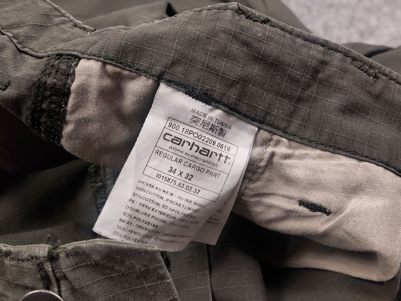 Carhartt Vintage Carhartt Green Ripstop Faded Cargo Pants Y2k Style Size US 34 / EU 50 - 20 Thumbnail