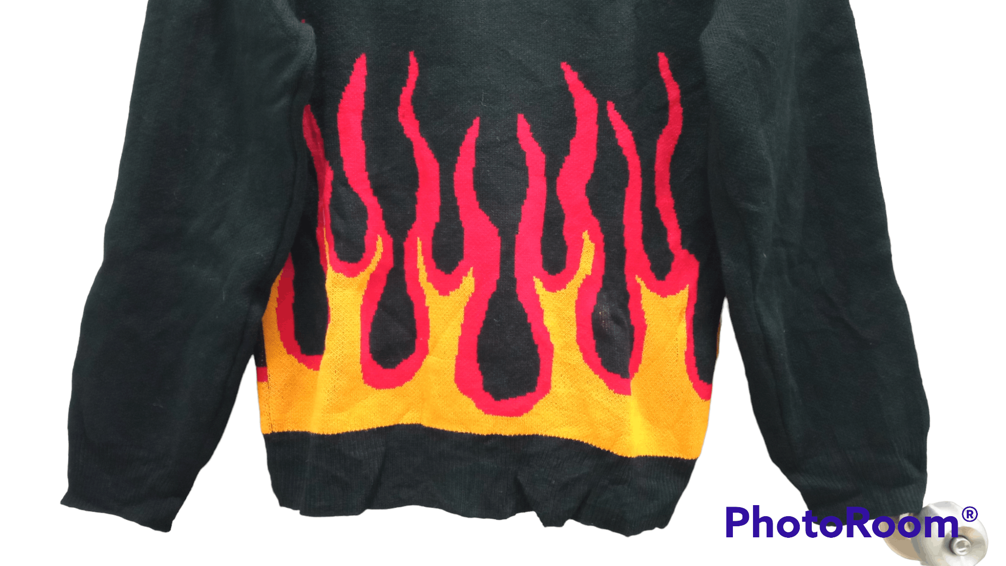 Japanese Brand × Vintage 🔥🔥Vintage Style Pipue De Pique Flame Sweatshirt Size US S / EU 44-46 / 1 - 21 Thumbnail