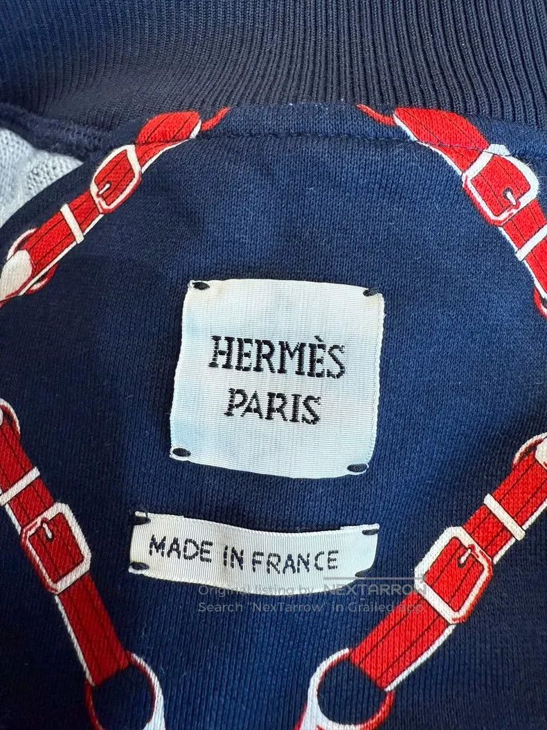 Hermes Hermes Blue chain print jacket Size XXS / US 00 / IT 34 - 4 Thumbnail