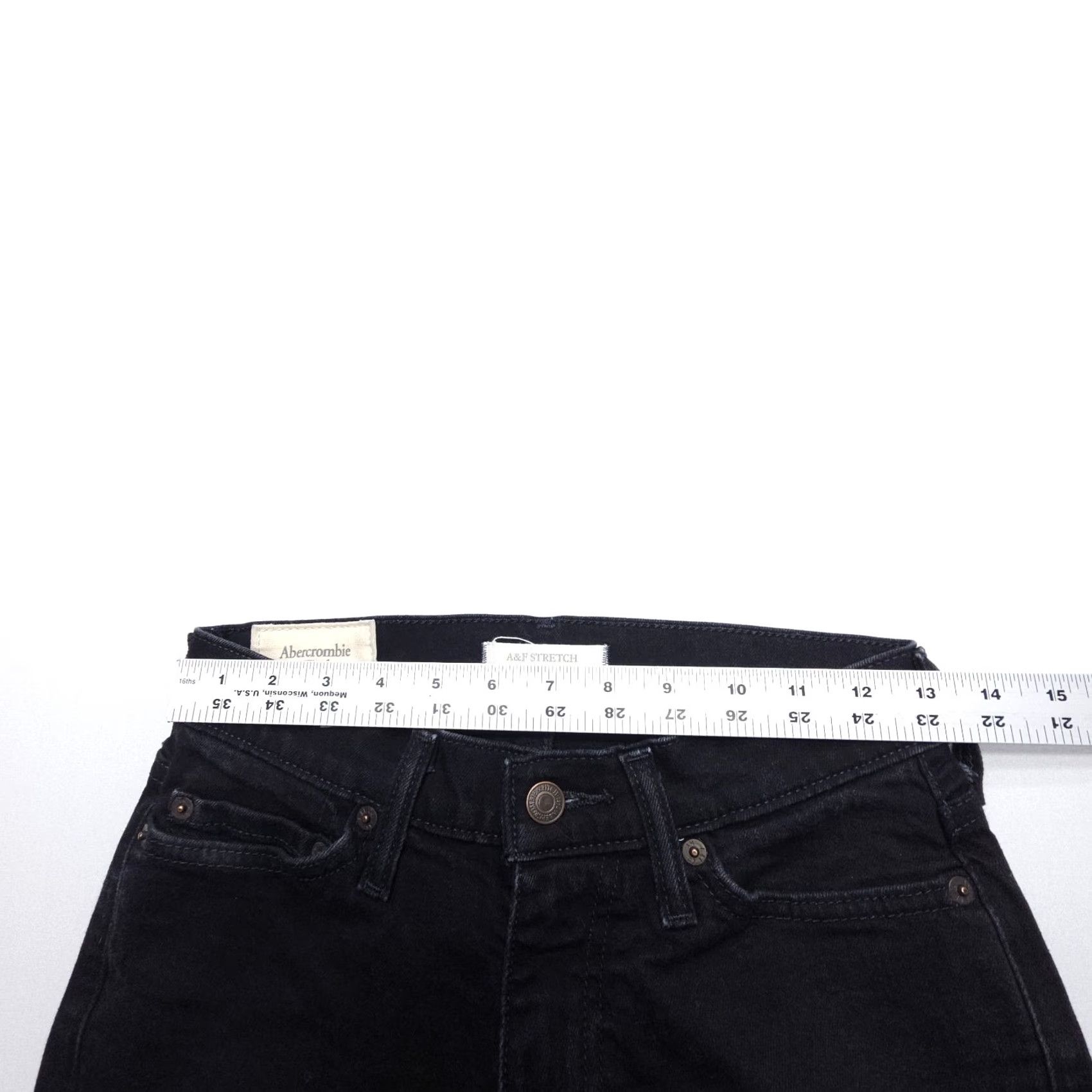 Abercrombie & Fitch Abercrombie & Fitch Jeans Womens 26 x 28 Inseam Black Stretch 5-Pocket Skinny Denim City VINTAGE? Size 26" / US 2 / IT 38 - 7 Thumbnail
