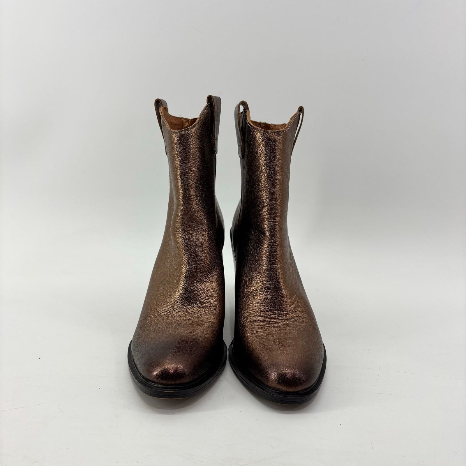 Franco Sarto Sarto Women’s 8.5 Germaine Bronze Metallic Boots Ankle Boots Size US 8.5 / IT 38.5 - 3 Thumbnail
