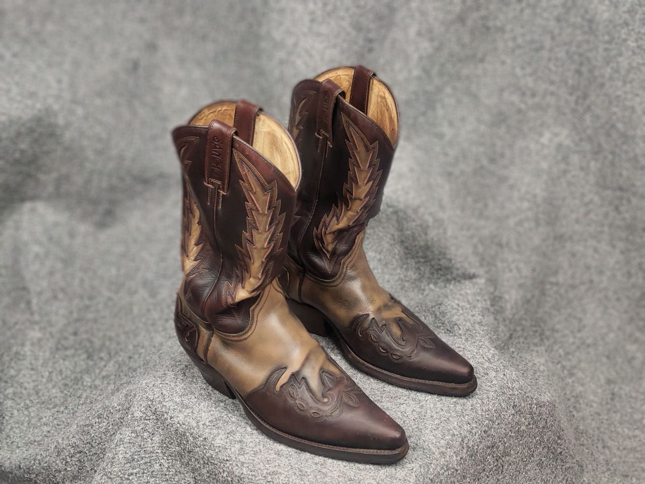 Sancho Boots Vintage Sancho Boots Leather embroidered Western Cowboy Size US 7.5 / EU 40-41 - 16 Thumbnail