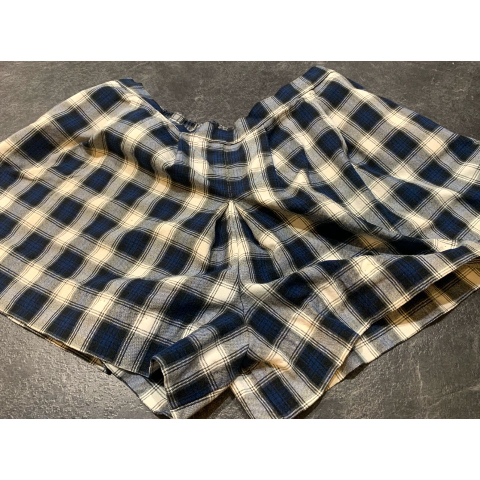 Parker Parker Uniform Skort Teens Size 18.5 Blue Black Gray White Plaid Pleated Size 40" / US 18 - 3 Thumbnail