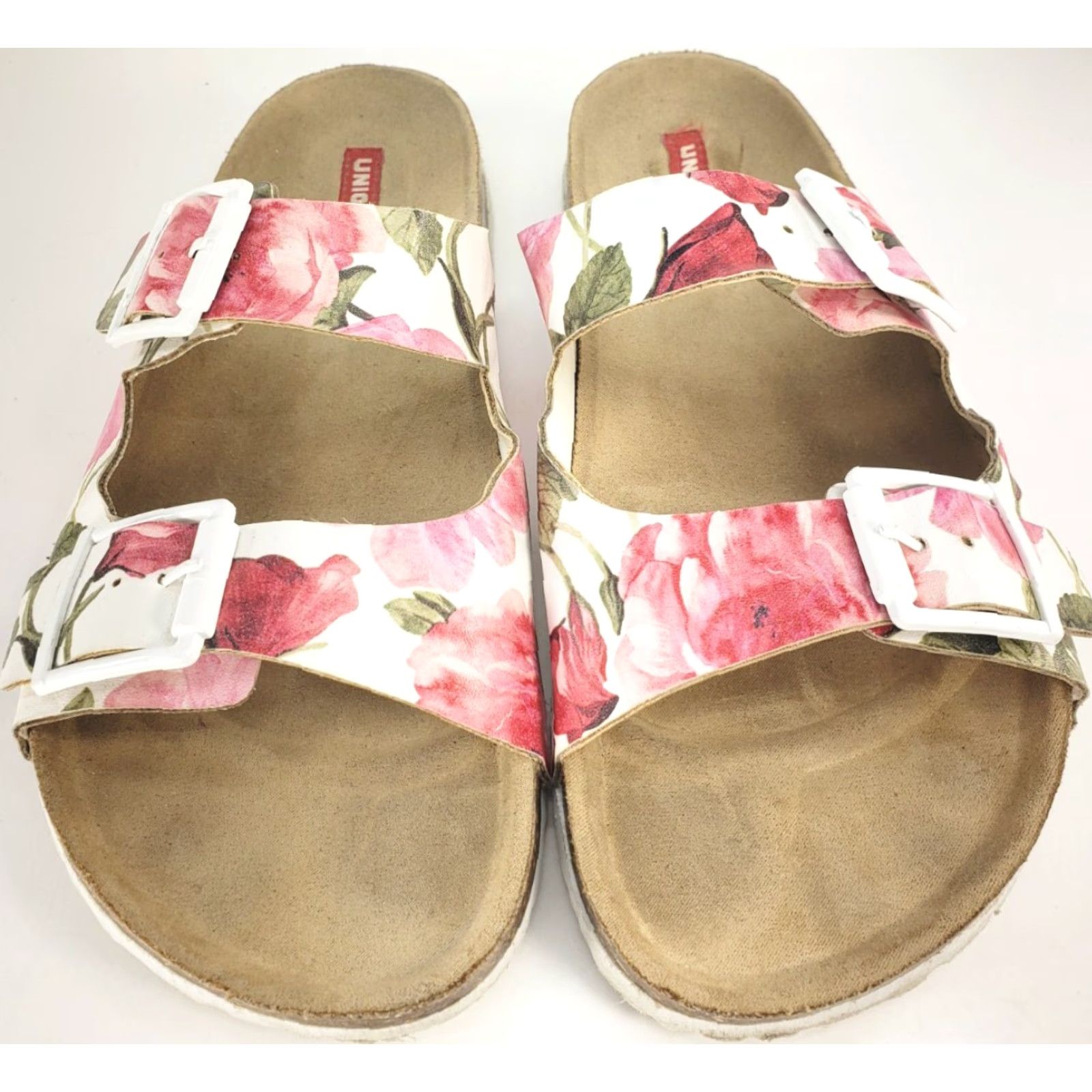 Vintage Union Bay Melissa Women's 11M Floral Open Toe Double Strap Slide Cork Sandals Size US 11 / IT 41 - 3 Thumbnail