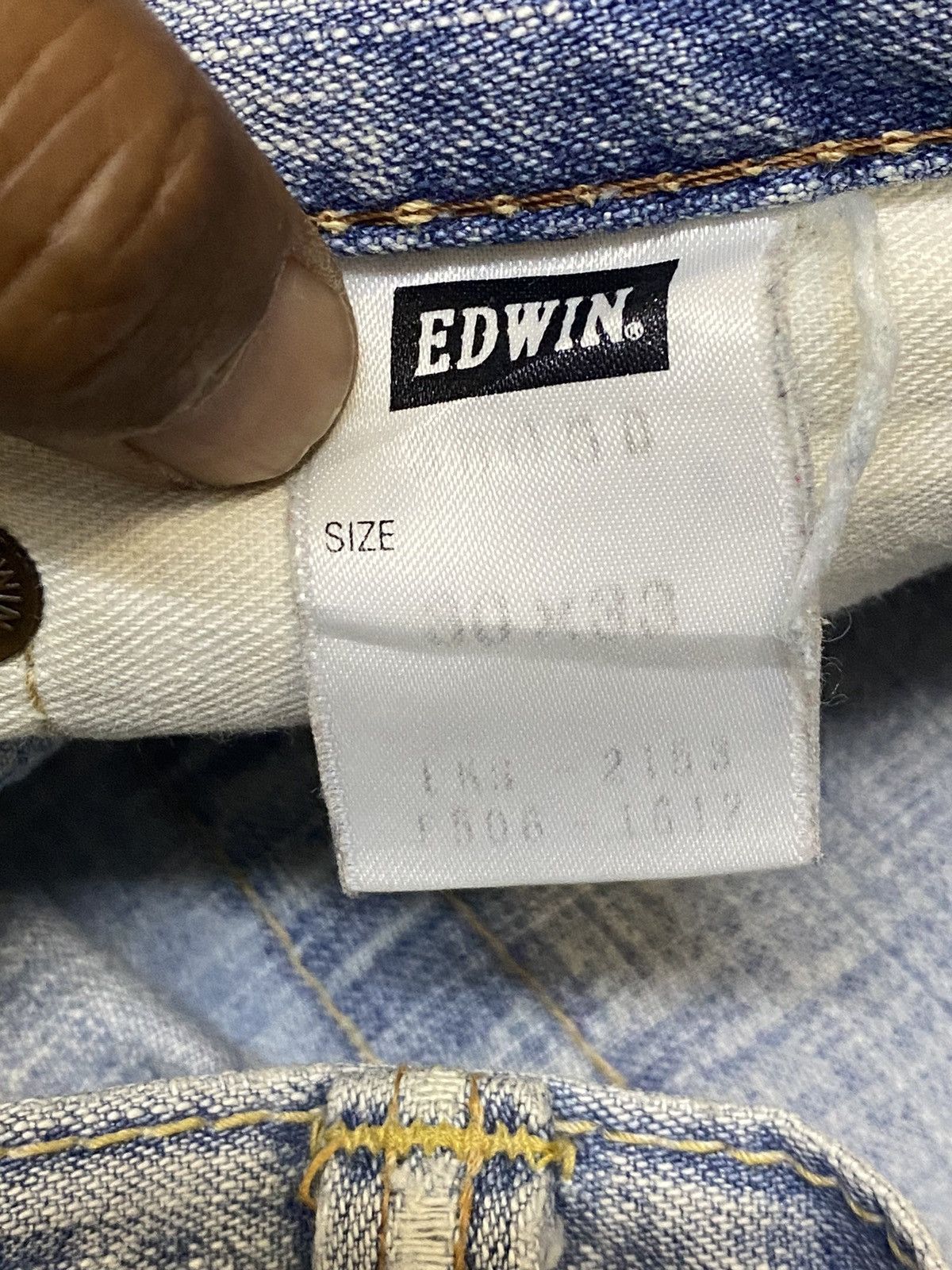 Edwin Vintage Edwin505 BXX Faded Wash Orange Tab Loose Jeans Size US 32 / EU 48 - 10 Thumbnail