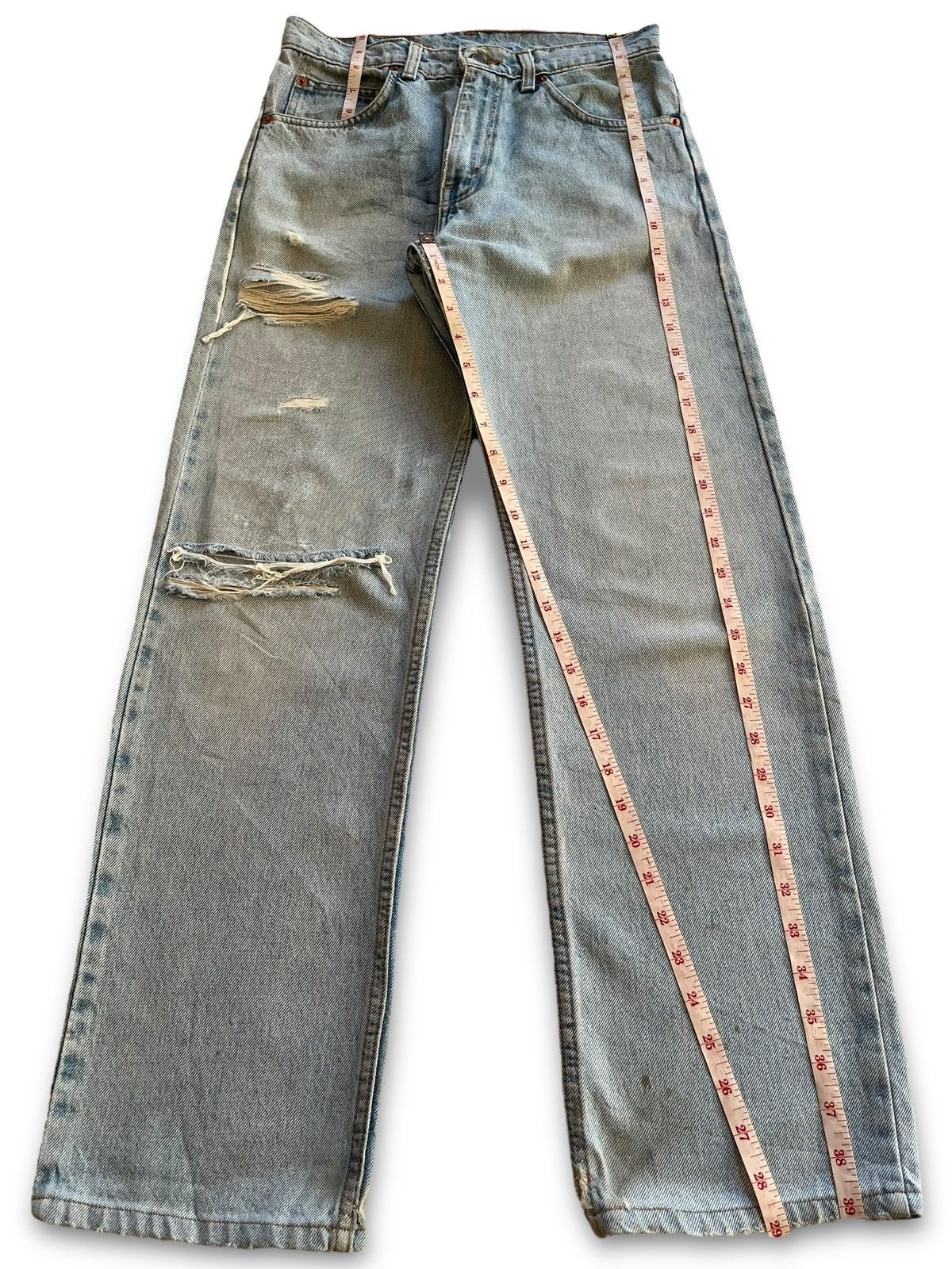 Levi's × Levi's Vintage Clothing Vintage 80s Levis 607 Orange Tab Distressed Loose Jeans Size US 28 / EU 44 - 13 Thumbnail