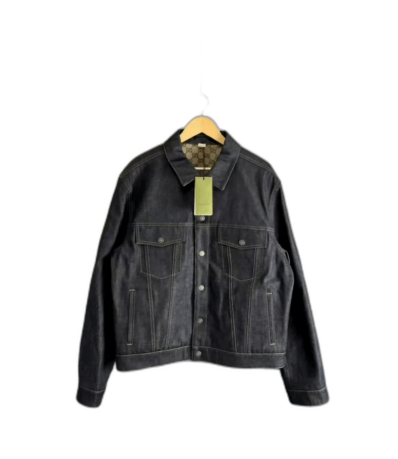 Gucci Gucci Black Denim Jacket with Button Closure-2506 Size US L / EU 52-54 / 3 - 1 Thumbnail