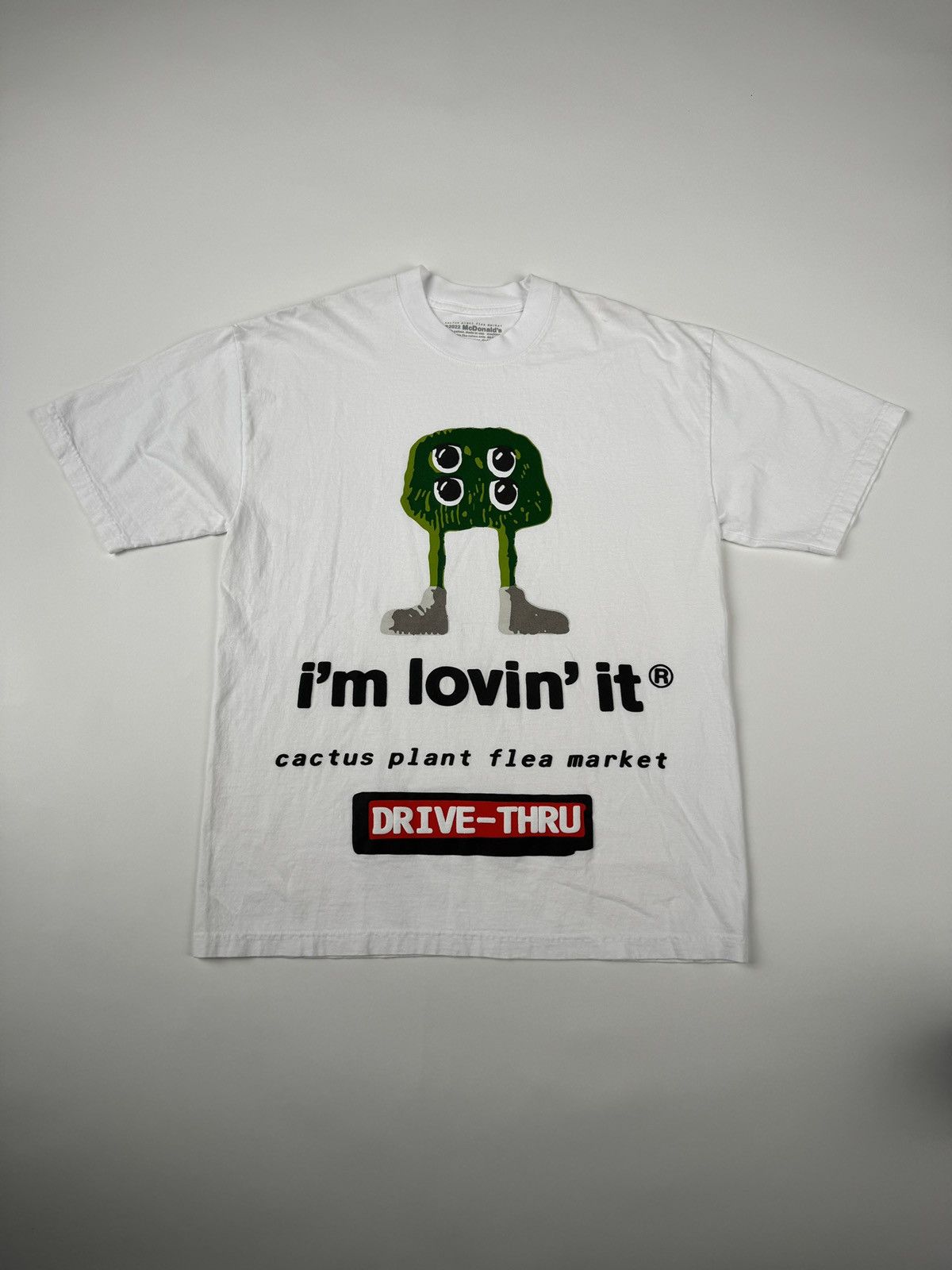 image of Cactus Plant Flea Market Cpfm X Mcdonald’S Fry Guy Tee in White, Men's (Size Large)