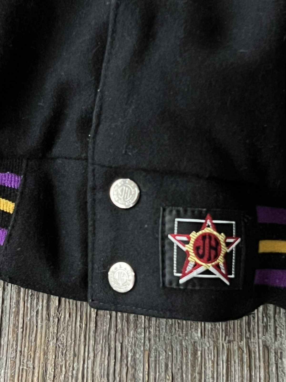 JH Design Vintage Jeff Hamilton Lakers Bomber Jacket Size US L / EU 52-54 / 3 - 3 Thumbnail