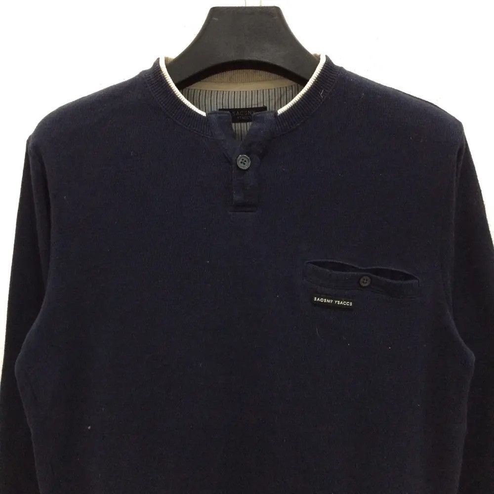 Yohji Yamamoto Y’saccs By Yohji Yamamoto Plain Single Pocket Sweatshirt Size US M / EU 48-50 / 2 - 2 Thumbnail