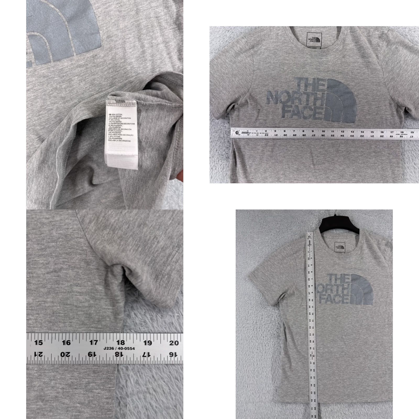 The North Face The North Face Women's T-Shirt Medium Gray Short Sleeve Crew Neck Cotton Blend Casual Active Wear Size M / US 6-8 / IT 42-44 - 8 Thumbnail