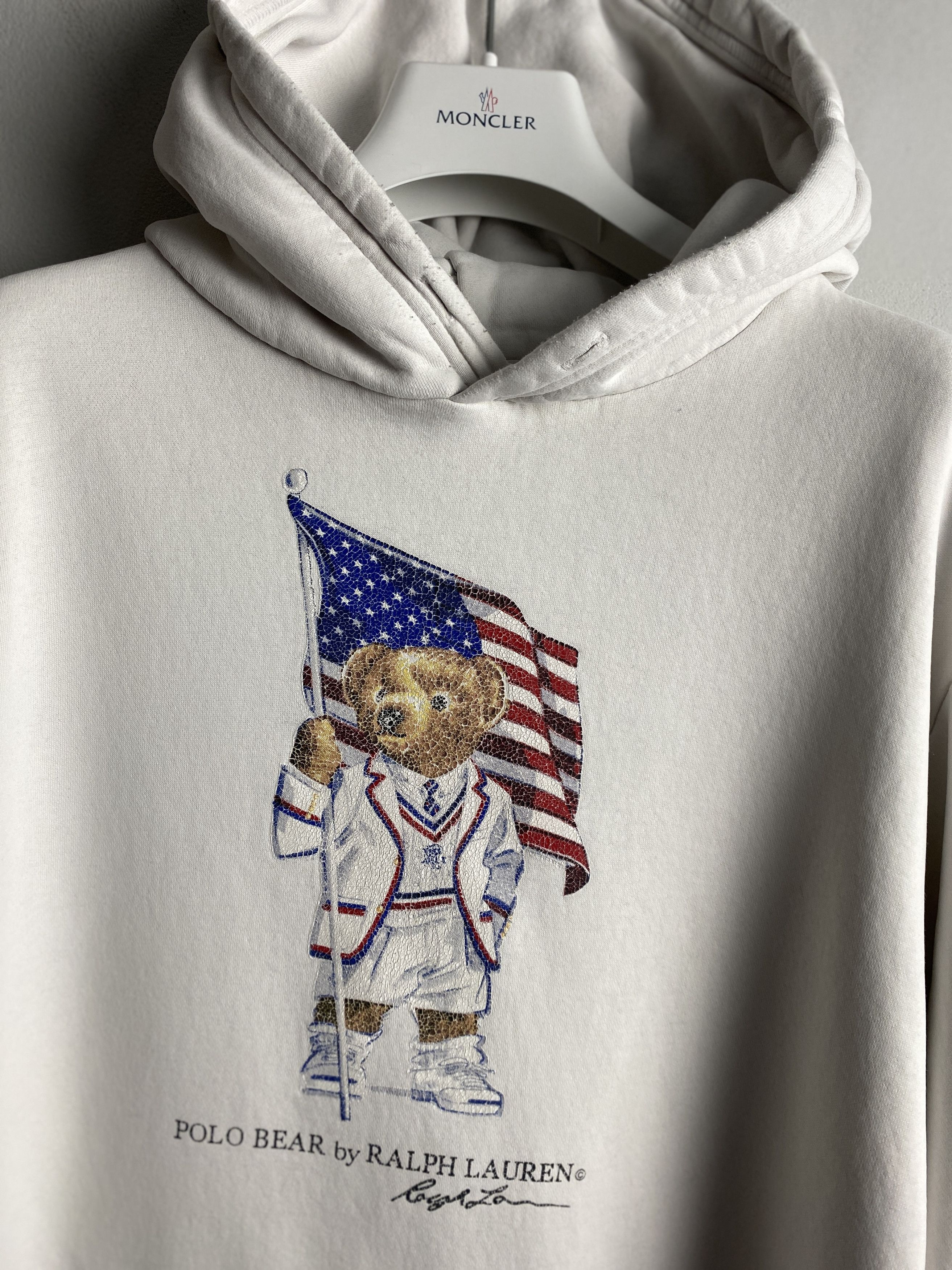 Polo Ralph Lauren Polo Ralph Lauren polo bear hoodie USA flag Size US XL / EU 56 / 4 - 2 Thumbnail