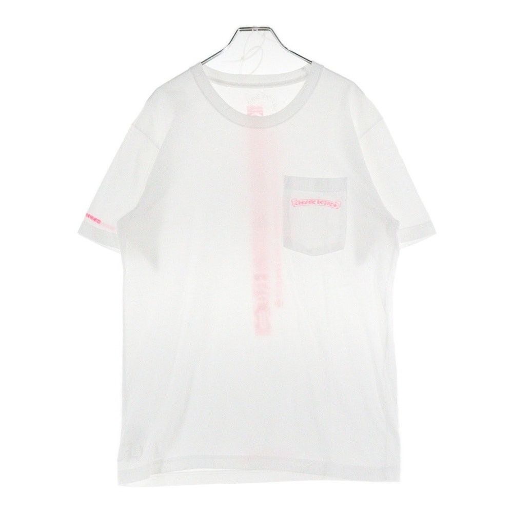 Chrome Hearts Neon Pink Stripe Logo Tee