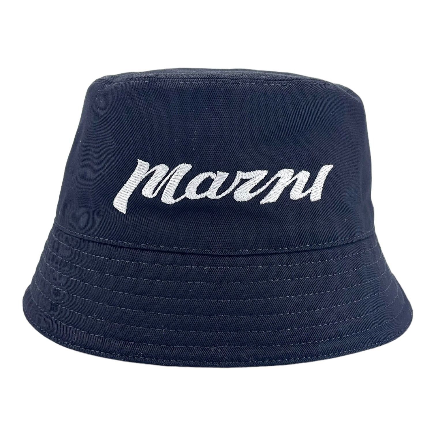 image of Marni Embroidered Logo Bucket Hat Black, Men's