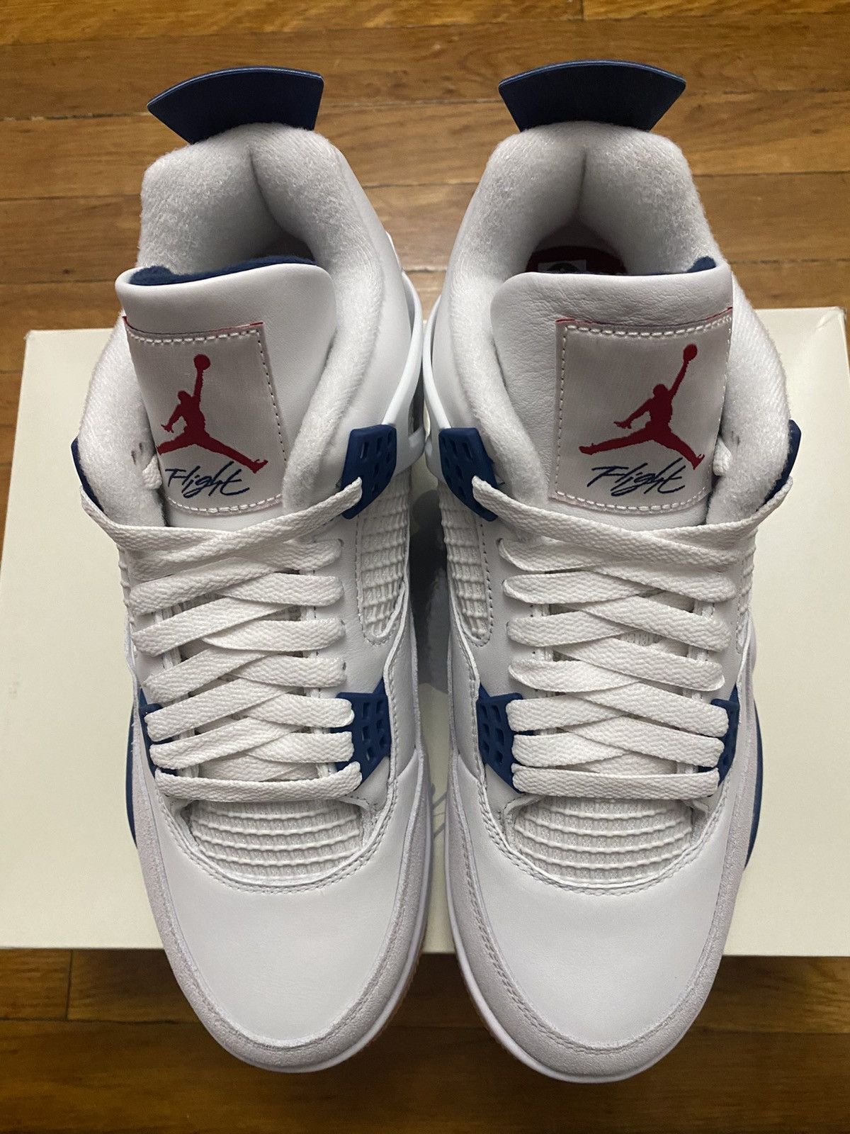 Jordan Brand Size 9M/10.5W - Air Jordan 4 Retro SB White Navy Blue Size US 9 / EU 42 - 4 Thumbnail
